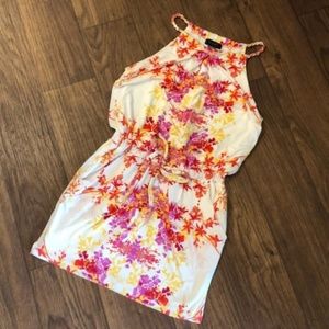 Floral Sundress w/ Pockets & Cinch Waist Size 10